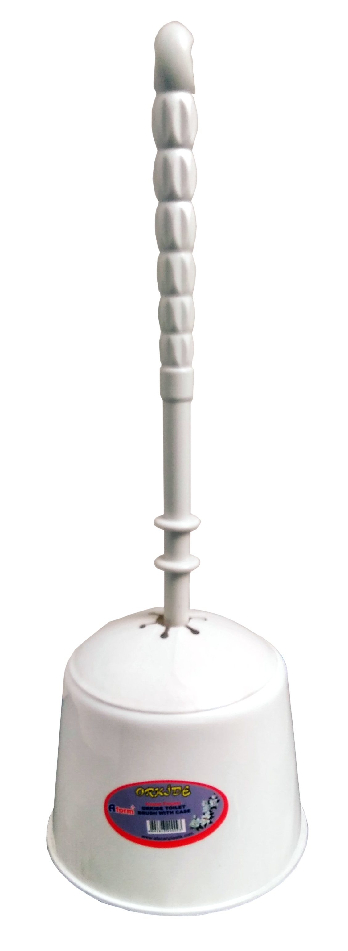 Йоржик для туалету білий пластиковий з підставкою Orkide OKF 200 AFACAN PLASTIK